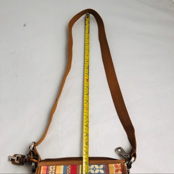 Fossil multicolor leather and canvas crossbody bag - Picture 8 of 15